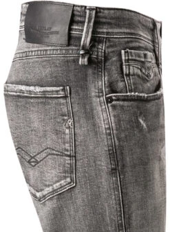 Replay Jeans Anbass, Slim Fit, Bio Baumwoll-Stretch 12oz, Grau -Maenner Mode Haus  418404 norm3