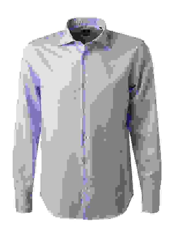 Hemd, Slim Fit, Baumwolle, Hellblau Meliert 5 Hemd, Slim Fit, Baumwolle, Hellblau Meliert – Bild 3