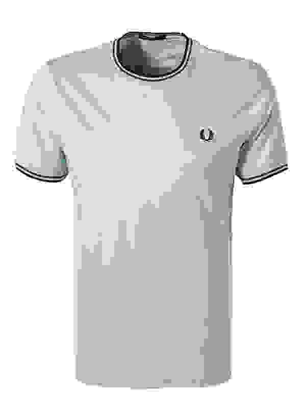 Fred Perry T-Shirt, Baumwolle, Eisblau 4 Fred Perry T-Shirt, Baumwolle, Eisblau – Bild 2