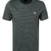 Fred Perry T-Shirt, Baumwolle, Schwarz-grün Gestreift -Maenner Mode Haus  418721 norm