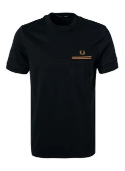 Fred Perry T-Shirt, Baumwolle, Black