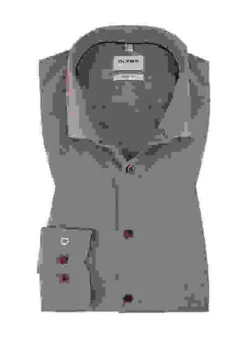 OLYMP Hemd, Body Fit, Baumwoll-Stretch, Chianti -Maenner Mode Haus  418982 norm 1