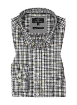 FYNCH-HATTON Hemd, Baumwolle, Salbei-marine Kariert 9 FYNCH-HATTON Hemd, Baumwolle, Salbei-marine Kariert -Maenner Mode Haus 419059 norm 1