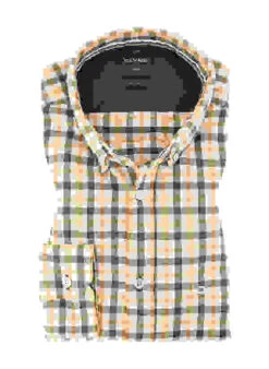 OLYMP Hemd, Regular Fit, Baumwolle, Grün Kariert -Maenner Mode Haus  419166 norm 1