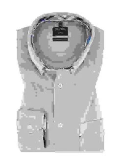 OLYMP Hemd, Regular Fit, Baumwolle, Bleu Meliert -Maenner Mode Haus  419178 norm 1