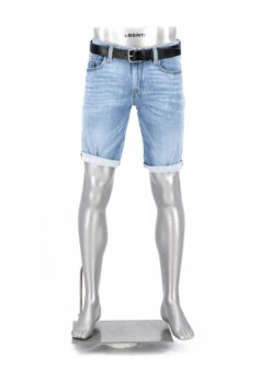 Alberto Jeansshorts Slipe-K, Tapered Fit, Bio Baumwoll-Stretch, Hellblau