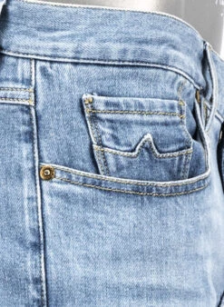 Alberto Jeansshorts Slipe-K, Tapered Fit, Bio Baumwoll-Stretch, Hellblau -Maenner Mode Haus  419322 norm5