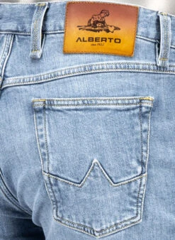 Alberto Jeansshorts Slipe-K, Tapered Fit, Bio Baumwoll-Stretch, Hellblau -Maenner Mode Haus  419322 norm6