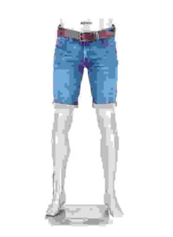 Alberto Jeansshorts Slipe-K, Tapered Fit, Bio Baumwoll-Stretch, Blau -Maenner Mode Haus  419323 norm 1