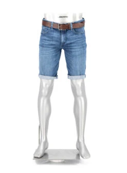 Alberto Jeansshorts Slipe-K, Tapered Fit, Bio Baumwoll-Stretch, Blau