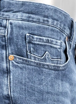 Alberto Jeansshorts Slipe-K, Tapered Fit, Bio Baumwoll-Stretch, Blau -Maenner Mode Haus  419323 norm5