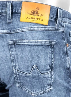 Alberto Jeansshorts Slipe-K, Tapered Fit, Bio Baumwoll-Stretch, Blau -Maenner Mode Haus  419323 norm6