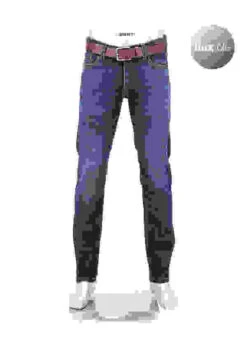 Alberto Jeans Pipe, Regular Fit, Bio Baumwolle T400®, Dunkelblau -Maenner Mode Haus  419551 norm 1