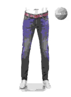 Alberto Jeans, Slim Fit, Baumwolle T400®, Blau -Maenner Mode Haus  419601 norm 1