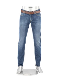 Alberto Jeans Pipe, Regular Fit, Baumwoll-Stretch, Navy