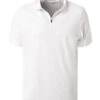 Zip-Polo, Baumwoll-Jersey, Weiß 1 Zip-Polo, Baumwoll-Jersey, Weiß -Maenner Mode Haus 419972 norm
