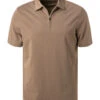 Zip-Polo, Baumwoll-Jersey, Taupe -Maenner Mode Haus  419973 norm