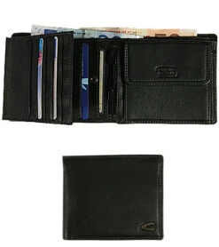 Camel Active Geldbörse, Nappaleder, Schwarz