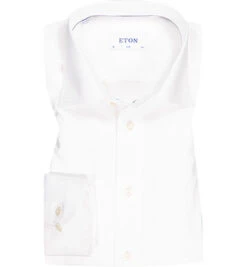 ETON Hemd, Slim Fit, Popeline, Weiß