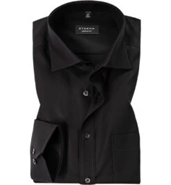 Eterna Hemd, Comfort Fit, Popeline, Schwarz