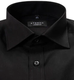Eterna Hemd, Comfort Fit, Popeline, Schwarz -Maenner Mode Haus  80802 norm2