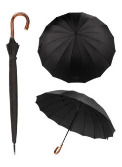 Bugatti Regenschirm XL, Manuelle Bedienung, Schwarz