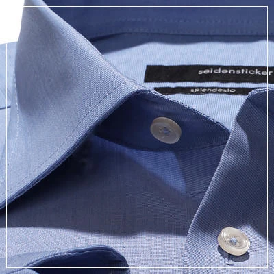 Seidensticker Hemd, Regular Fit, Baumwolle, Königsblau Meliert 5 Seidensticker Hemd, Regular Fit, Baumwolle, Königsblau Meliert – Bild 3