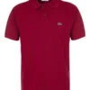 Lacoste Polo-Shirt L1212, Classic Fit, Baumwoll-Piqué, Bordeaux -Maenner Mode Haus  99919 norm