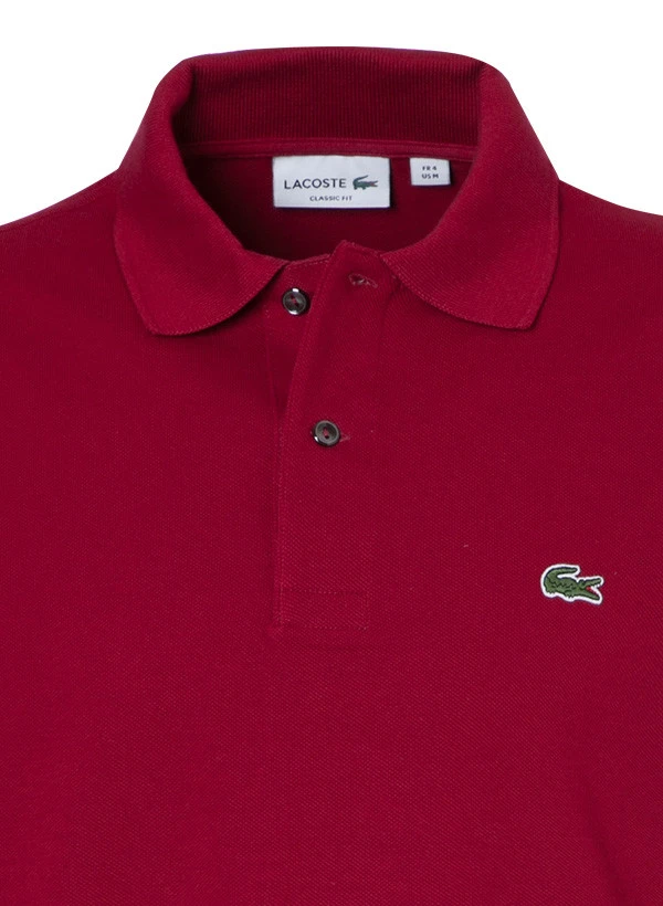 Lacoste Polo-Shirt L1212, Classic Fit, Baumwoll-Piqué, Bordeaux 4 Lacoste Polo-Shirt L1212, Classic Fit, Baumwoll-Piqué, Bordeaux – Bild 2